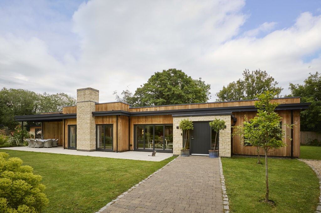 A contemporary new build property in a rual village setting.
