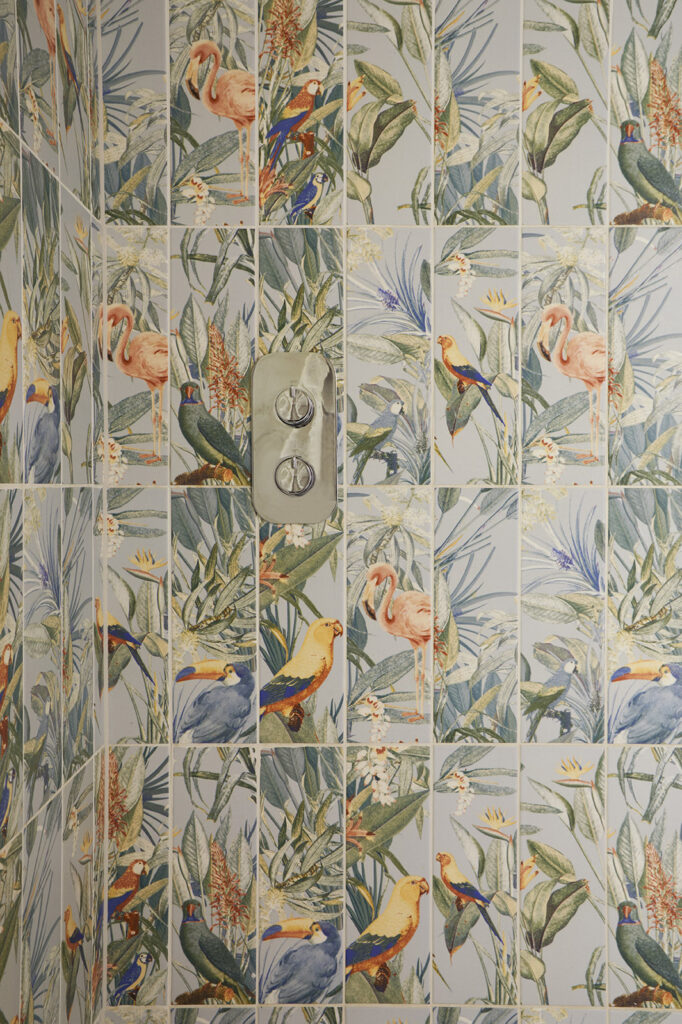Luxury tiles in modern contemporary home.